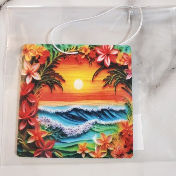 Tropical Ocean Wave Car Air Freshener - Picture 1 of 5